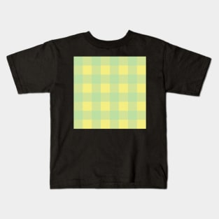 Orchard Plaid - Green and Yellow Kids T-Shirt